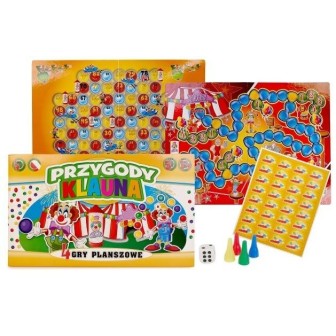 Gra planszowa 4w1 Przygody Klauna