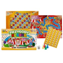 Gra planszowa 4w1 Przygody Klauna