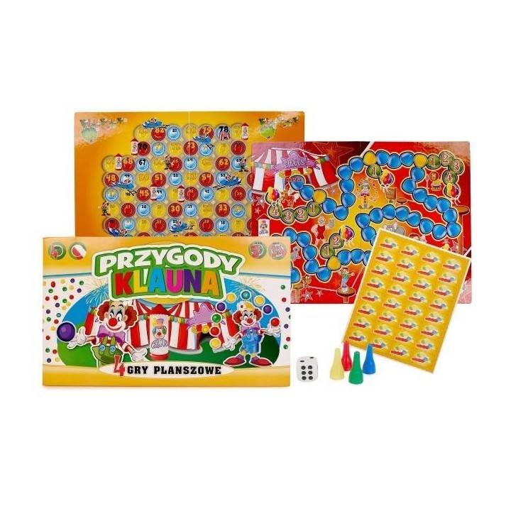 Gra planszowa 4w1 Przygody Klauna