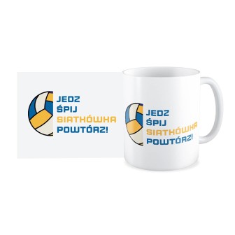 Kubek dla fanów siatkówki (330 ml) jedz, śpij, siatkówka, powtórz!