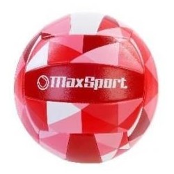 Piłka siatkowa Max Sport czerwono-różowo-biała