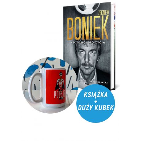 Zdjęcie pakietu Zbigniew Boniek. Mecze mojego życia (zakładka gratis) + Kubek duży 430 ml Bocian z Polski