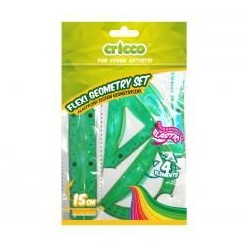 Zestaw geometryczny Flexi z linijką 15cm CRICCO
