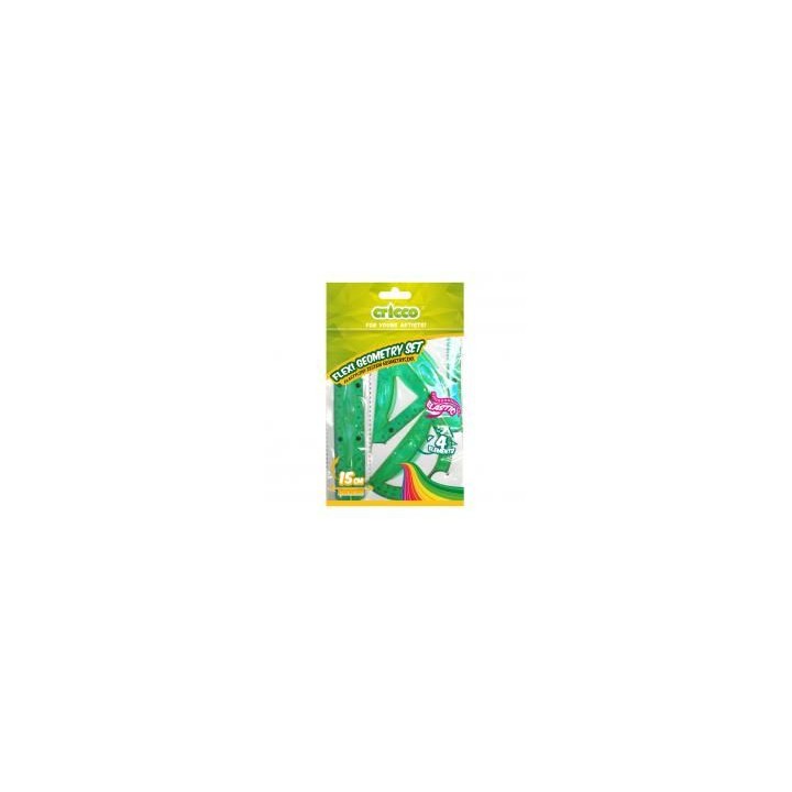 Zestaw geometryczny Flexi z linijką 15cm CRICCO