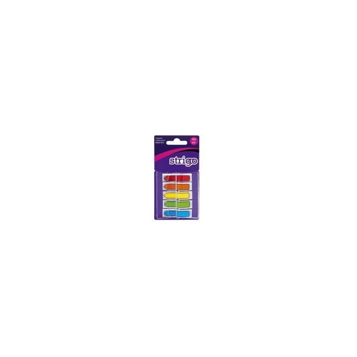 Zakładki indeksujące 45x12mm 5 kolorów STRIGO