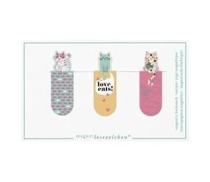 Zakładki magnetyczne - Kochać koty