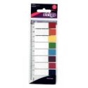Zakładki indeksujące 45x12mm z linijką STRIGO