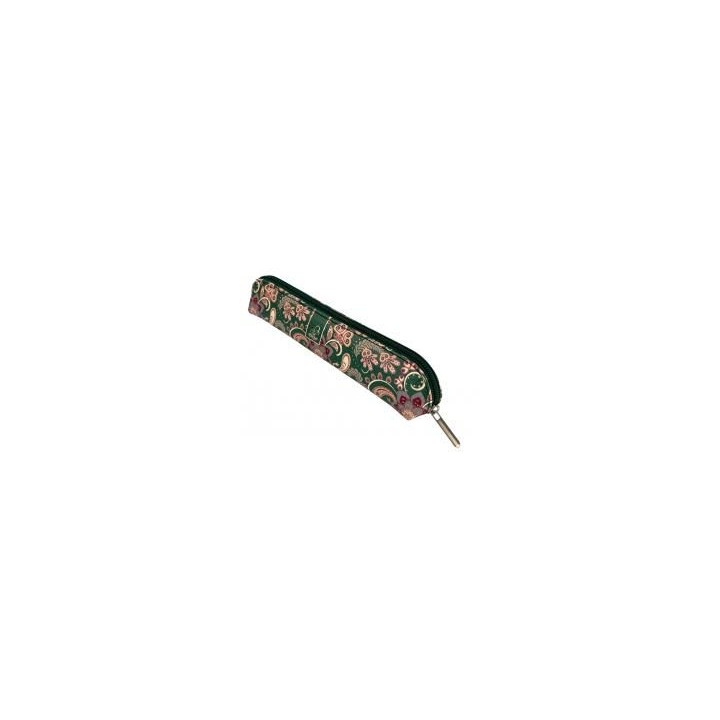 Piórnik mini Paisley Kwiaty green