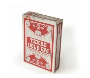 Karty Texas Hold'em srebrny/czerwony CARTAMUNDI