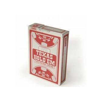Karty Texas Hold'em srebrny/czerwony CARTAMUNDI