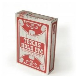 Karty Texas Hold'em srebrny/czerwony CARTAMUNDI