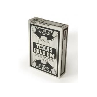 Karty Texas Hold'em srebrny/czarny CARTAMUNDI