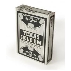 Karty Texas Hold'em srebrny/czarny CARTAMUNDI