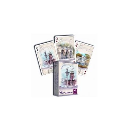 Karty Warszawa Akwarele 1x55 CARTAMUNDI