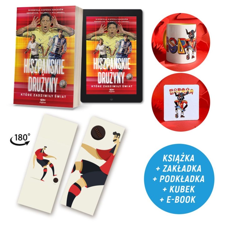 Zdjęcie pakietu Hiszpańskie drużyny, które zadziwiły świat (e-book i zakładka gratis) + podkładka + kubek 330 ml