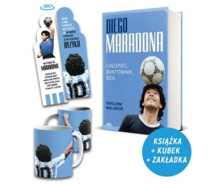 Pakiet: Diego Maradona. Chłopiec, buntownik, bóg (zakładka gratis) + Kubek Diego 330 ml w księgarni Labotiga