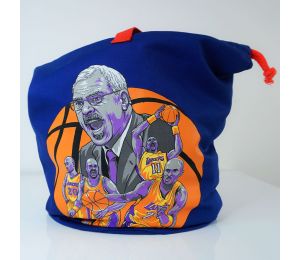 Bardzo duży plecak bawełniany (50x27 cm) ściągany z dwóch stron koszykarski worek Ostatni Sezon 75 lat NBA Phil Jackson
