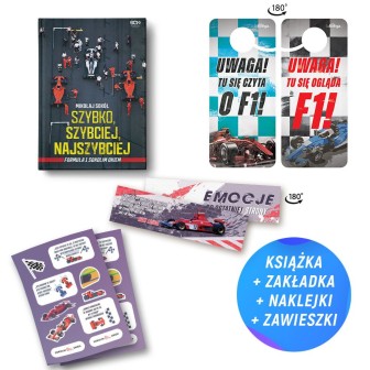 Zdjęcie pakietu Szybko, szybciej, najszybciej. Formuła 1 Sokolim Okiem (zakładka gratis + zawieszka + naklejki) w księgarni Labo