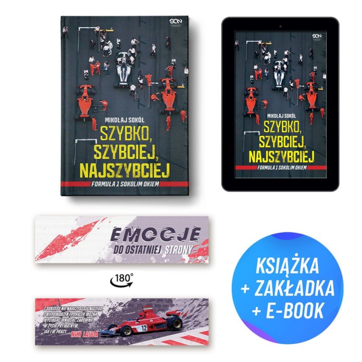 Szybko, szybciej, najszybciej. Formuła 1 Sokolim Okiem (książka + zakładka + e-book)