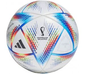 Piłka nożna Adidas Al Rihla Pro biało-niebiesko-pomarańczowa H57783 adidas