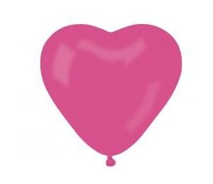 Balony pastelowe Serce bez ndr. ciemny róż 50szt