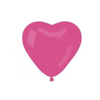 Balony pastelowe Serce bez ndr. ciemny róż 50szt