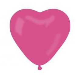 Balony Gemar pastelowe Serce ciemny róż 50szt