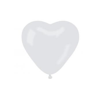 Balony Gemar pastelowe Serce białe 50szt