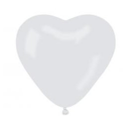 Balony Gemar pastelowe Serce białe 50szt