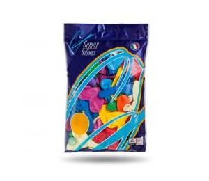 Balony pastelowe Serce bez nadruku MIX 50szt