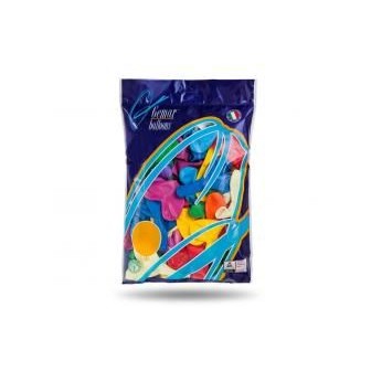 Balony pastelowe Serce bez nadruku MIX 50szt