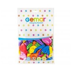 Balony Gemar pastelowe różnokolorowe 25cm 100szt