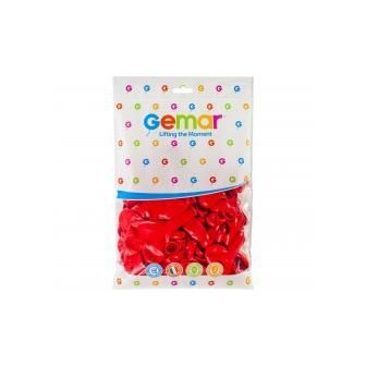 Balony pastelowe Serce bez nadruku czerwone 50szt