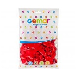 Balony Gemar pastelowe Serce czerwone 50szt