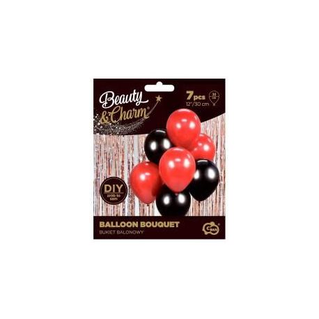 Bukiet balonowy Beauty&amp;Charm czerwono-.. 30cm 7szt
