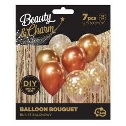 Balony Beauty&Charm bukiet złote 30cm 7szt