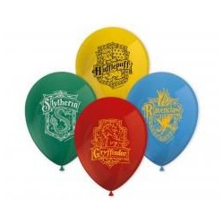 Balony Harry Potter Hogwarts Houses MIX 8szt