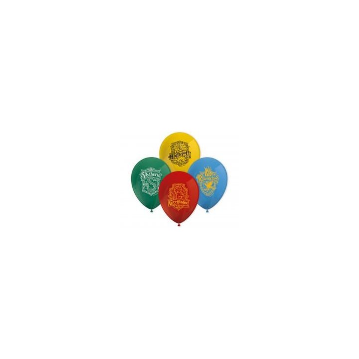 Balony Harry Potter Hogwarts Houses MIX 8szt