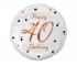 Balon foliowy Happy 40 Birthday biały 45cm