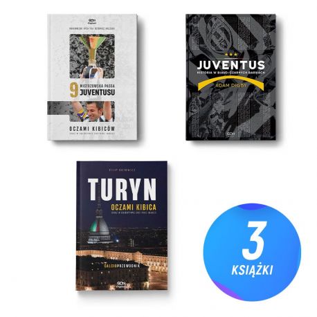 Pakiet: 9. Mistrzowska passa Juventusu + Turyn oczami kibica + Juventus. Historia w biało-czarnych barwach (3x książka)