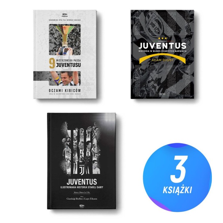 Pakiet: 9. Mistrzowska passa Juventusu + Ilustrowana historia Starej Damy + Historia w biało-czarnych barwach (3x książka)