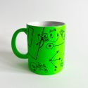 Kubek piłkarski matematyczno-taktyczny (360 ml) jaskrawo-zielony