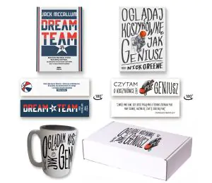 Pakiet Oglądaj koszykówkę jak geniusz + Dream Team. Wydanie II + gadżety (2x książka + kubek + pudełko + 2x zakładka)