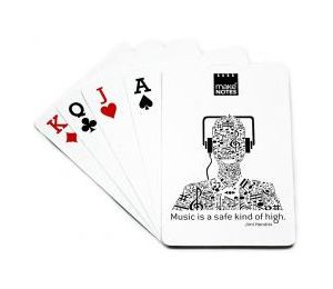 Music Karty do gry białe słuchawki 55 kart