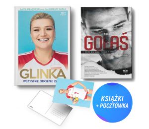 Pakiet SQN Originals: Małgorzata Glinka (AUTOGRAF) + Arkadiusz Gołaś (2x książka + pocztówka gratis)