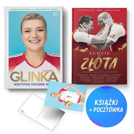 Pakiet SQN Originals: Małgorzata Glinka (AUTOGRAF) + Ludzie ze złota (2x książka + pocztówka gratis)