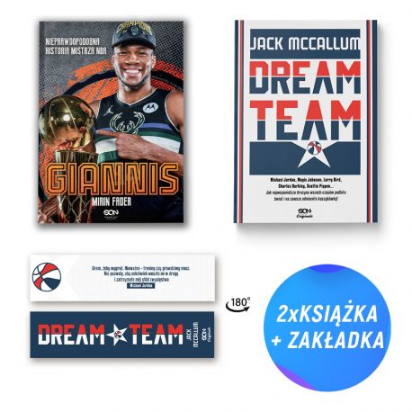(Wysyłka ok. 23.09.) Pakiet: Giannis + Dream Team. Wydanie II (2x książka + zakładka)