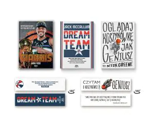 (Wysyłka ok. 23.09.) Pakiet: Giannis + Oglądaj koszykówkę jak geniusz + Dream Team. Wydanie II (3x książka + 2x zakładka)