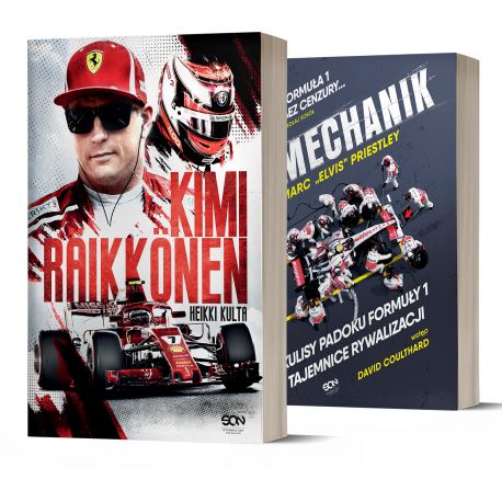 (Wysyłka ok. 14.10.) Pakiet: Kimi Raikkonen + Mechanik. Kulisy padoku F1 (2x książka)