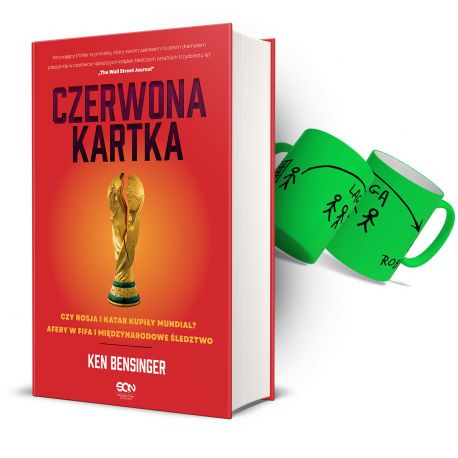(Wysyłka ok. 7.10.) Pakiet: Czerwona kartka + Kubek piłkarski laga na Robercika (książka + kubek)